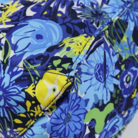 PRADA Tote Bag Nylon Leather Blue Silver Auth 147405 - Picture 5 of 16